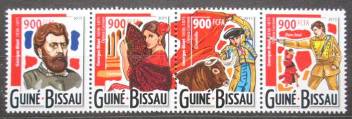Poštovní známky Guinea-Bissau 2015 Georges Bizet, skladatel Mi# 7886-89 Kat 14€