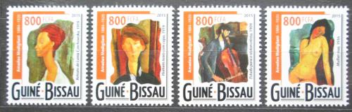 Poštovní známky Guinea-Bissau 2015 Umìní, Amedeo Modigliani Mi# 7862-65 Kat 13€