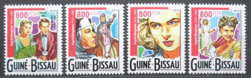 Poštovní známky Guinea-Bissau 2015 Ingrid Bergman, hereèka Mi# 7857-60 Kat 13€