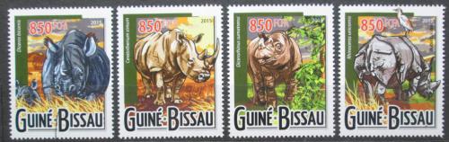 Poštovní známky Guinea-Bissau 2015 Nosorožci Mi# 7925-28 Kat 14€