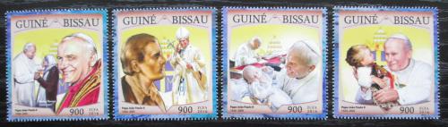 Poštovní známky Guinea-Bissau 2016 Papež Jan Pavel II. Mi# 8674-77 Kat 13.50€