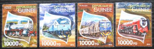 Poštovní známky Guinea 2015 Africké lokomotivy Mi# 11473-76 Kat 16€