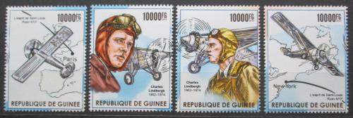 Potovn znmky Guinea 2015 Charles Lindbergh, letadla Mi# 11338-41 Kat 16