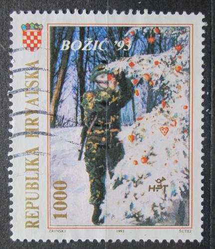 Poštovní známka Chorvatsko 1993 Vánoce, umìní, Miroslav Šutej Mi# 261