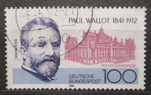 Poštovní známka Nìmecko 1991 Paul Wallot, architekt Mi# 1536
