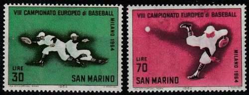 Poštovní známky San Marino 1964 ME v baseballu Mi# 824-25