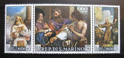 Poštovní známky San Marino 1967 Umìní, Giovanni Francesco Barbieri Mi# 887-89
