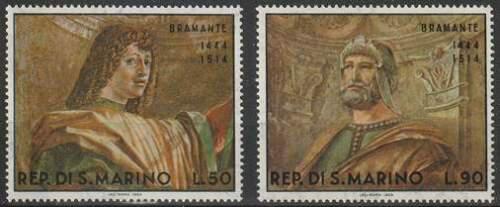 Poštovní známky San Marino 1969 Umìní, Donato Bramante Mi# 927-28