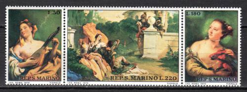 Poštovní známky San Marino 1970 Umìní, Giovanni Battista Tiepolo Mi# 959-61