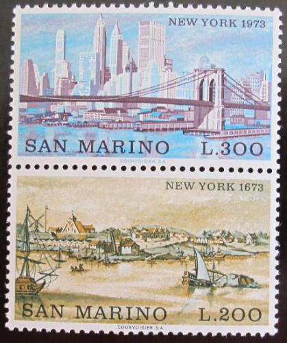Poštovní známky San Marino 1973 New York Mi# 1025-26