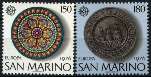 Poštovní známky San Marino 1976 Evropa CEPT, umìlecké øemeslo Mi# 1119-20