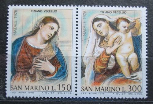 Poštovní známky San Marino 1976 Vánoce, umìní, Tizian Mi# 1125-26