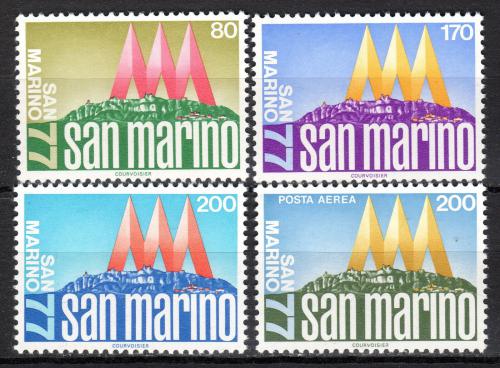 Poštovní známky San Marino 1977 Výstava SAN MARINO ’77 Mi# 1127-30