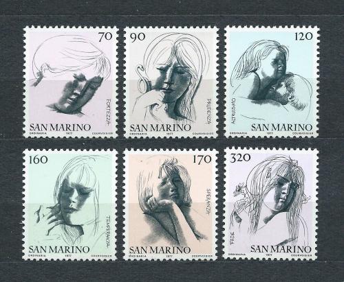 Poštovní známky San Marino 1977 Grafika, Emilio Greco Mi# 1133-38