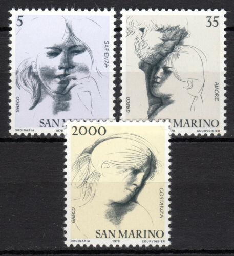 Poštovní známky San Marino 1978 Grafika, Emilio Greco Mi# 1162-64