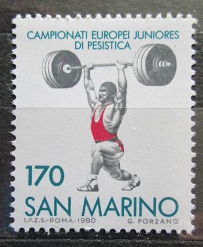 Poštovní známka San Marino 1980 ME ve vzpírání Mi# 1221