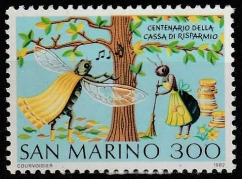 Poštovní známka San Marino 1982 Státní spoøitelna, 100. výroèí Mi# 1247