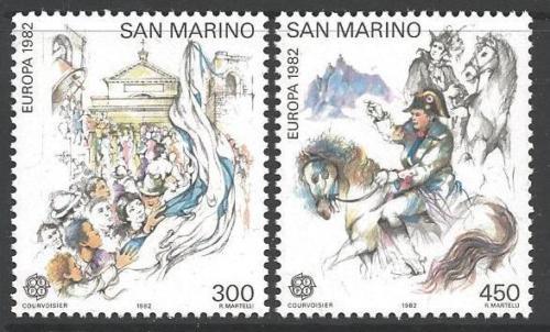 Poštovní známky San Marino 1982 Evropa CEPT, historické události Mi# 1249-50 Kat 5€