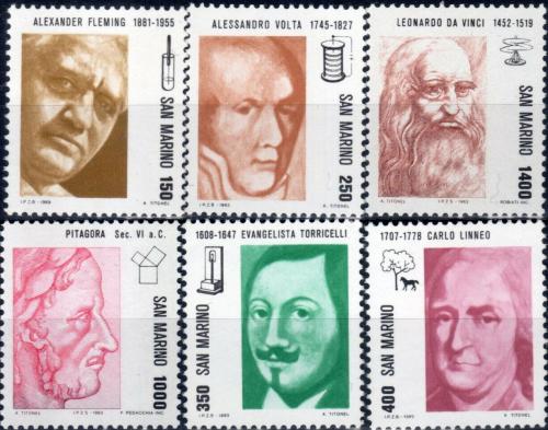 Poštovní známky San Marino 1983 Vìdci Mi# 1271-76