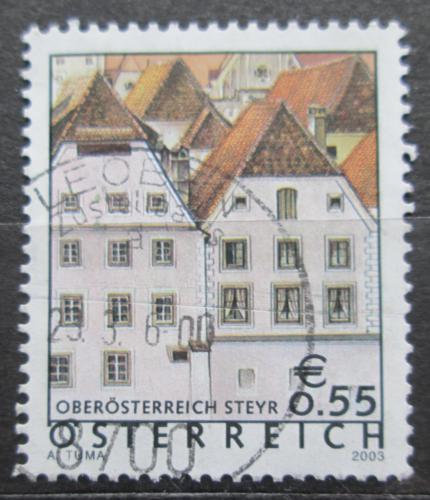 Potovn znmka Rakousko 2003 Gotick domy v Steyeru Mi# 2415