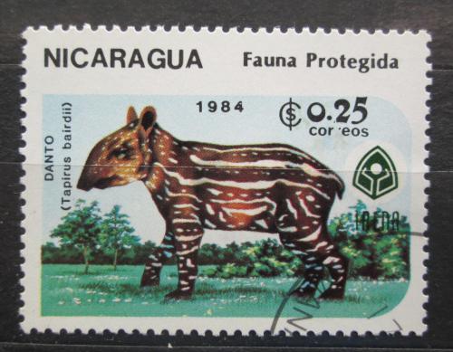 Poštovní známka Nikaragua 1984 Tapír støedoamerický Mi# 2549