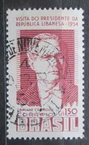 Potovn znmka Brazlie 1954 Prezident Camille Chamoun Mi# 839 - zvtit obrzek