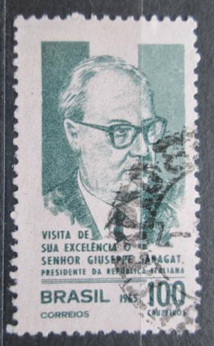 Potovn znmka Brazlie 1965 Prezident Giuseppe Saragat Mi# 1088 - zvtit obrzek