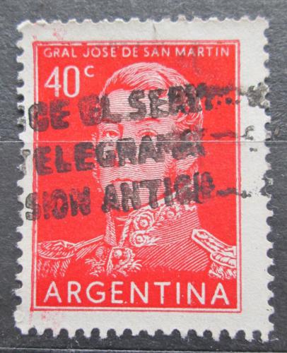 Poštovní známka Argentina 1954 Generál Jose de San Martín Mi# 621