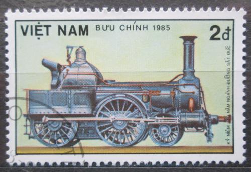 Potovn znmka Vietnam 1985 Parn lokomotiva Mi# 1610 - zvtit obrzek