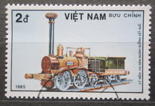 Potovn znmka Vietnam 1985 Parn lokomotiva Mi# 1611 - zvtit obrzek