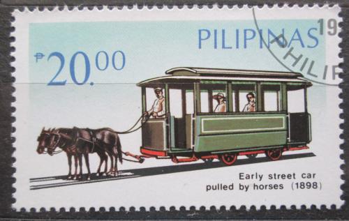 Poštovní známka Filipíny 1984 Tramvaj tažená koòmi Mi# 1644