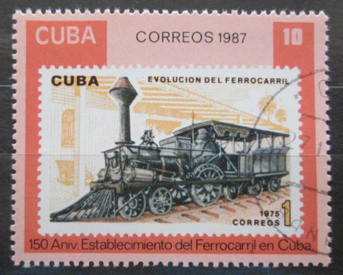 Poštovní známka Kuba 1987 Parní lokomotiva Mi# 3144