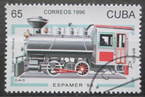 Poštovní známka Kuba 1996 Parní lokomotiva Mi# 3981