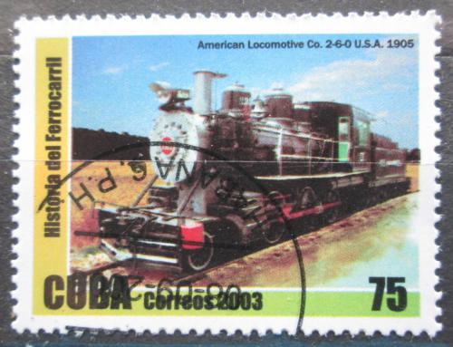 Poštovní známka Kuba 2003 Parní lokomotiva Mi# 4536
