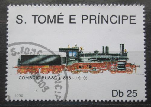 Potovn znmka Svat Tom 1990 Rusk lokomotiva Mi# 1173 - zvtit obrzek