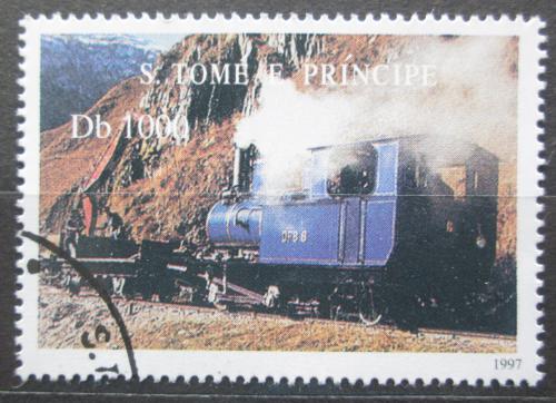 Poštovní známka Svatý Tomáš 1997 Švýcarská lokomotiva Mi# 1733 Kat 3.30€