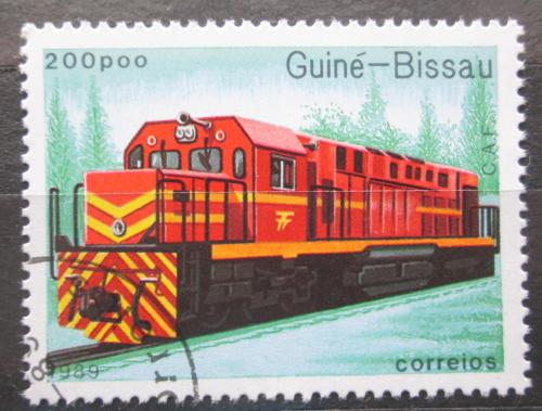 Poštovní známka Guinea-Bissau 1989 Lokomotiva Mi# 1035
