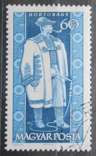 Poštovní známka Maïarsko 1963 Lidový kroj Hortobágy Mi# 1957