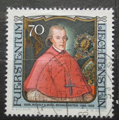 Poštovní známka Lichtenštejnsko 1984 Biskup Karl Rudolf von Buol-Schauens Mi# 840