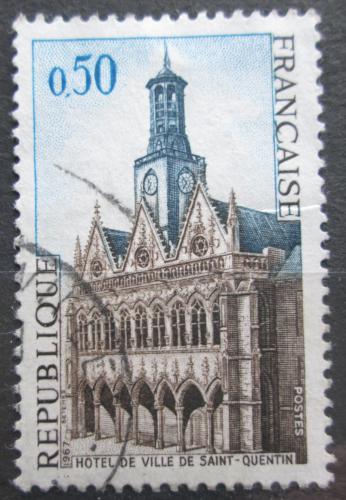 Potovn znmka Francie 1967 Radnice v Saint-Quentin Mi# 1591 