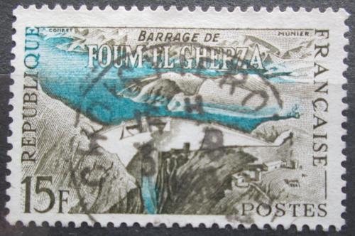 Poštovní známka Francie 1959 Pøehrada Foum el Gherza Mi# 1247