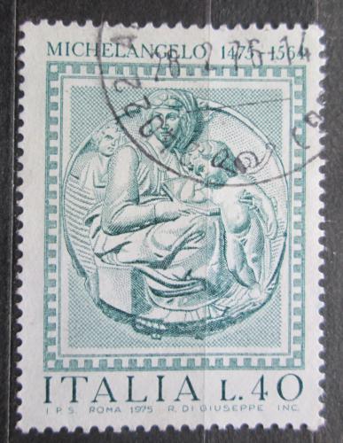 Poštovní známka Itálie 1975 Panna Marie, Michelangelo Buonarroti Mi# 1483