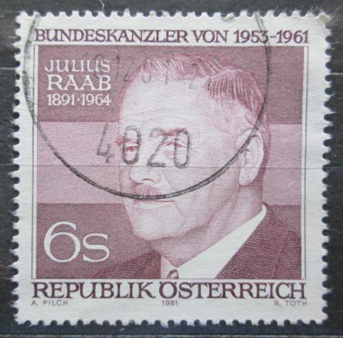 Poštovní známka Rakousko 1981 Julius Raab, politik Mi# 1690