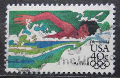Poštovní známka USA 1983 LOH Los Angeles, plavání Mi# 1624 A
