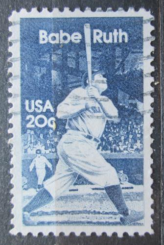 Poštovní známka USA 1983 Babe Ruth, baseball Mi# 1641