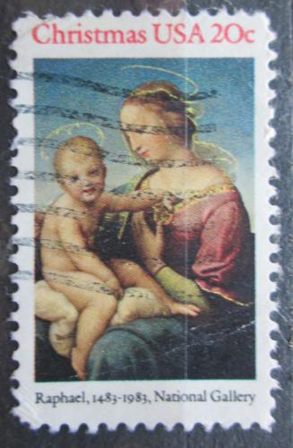 Poštovní známka USA 1983 Vánoce, umìní, Raffael Mi# 1663