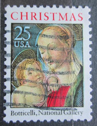 Poštovní známka USA 1988 Vánoce, umìní, Sandro Botticelli  Mi# 2016