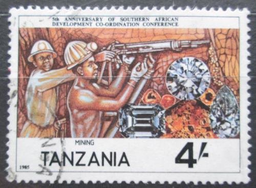 Poštovní známka Tanzánie 1985 Tìžba diamantù Mi# 255 