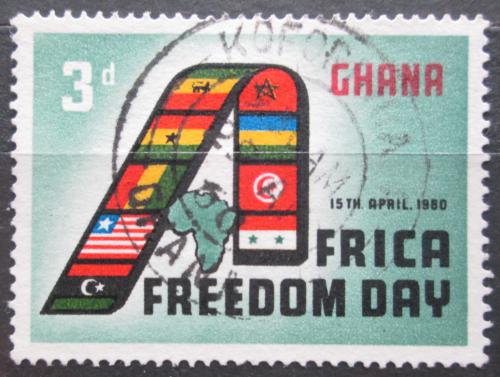 Poštovní známka Ghana 1966 Vlajky nezávislých afrických státù Mi# 77