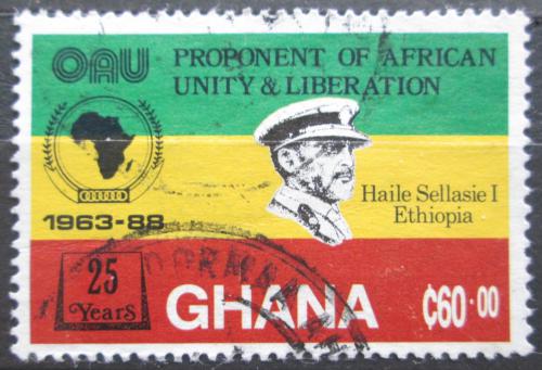 Potovn znmka Ghana 1989 Csa Hail Selassi Mi# 1223 - zvtit obrzek